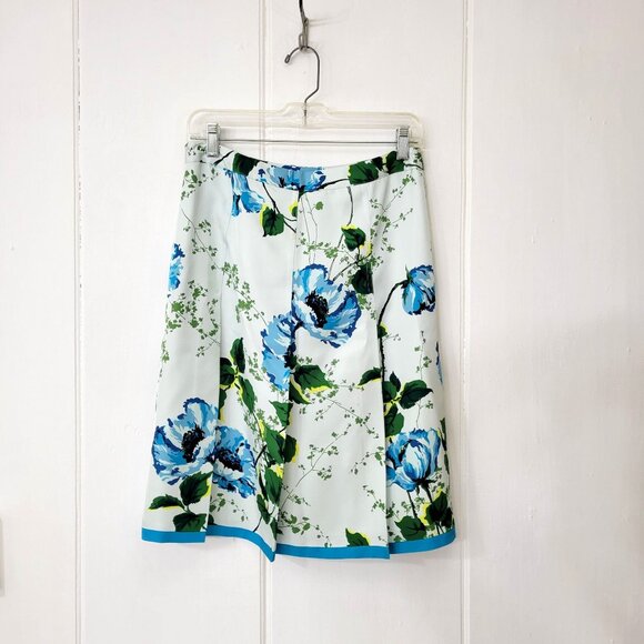Banana Republic Pleated Silk Floral Skirt - Picture 3 of 6